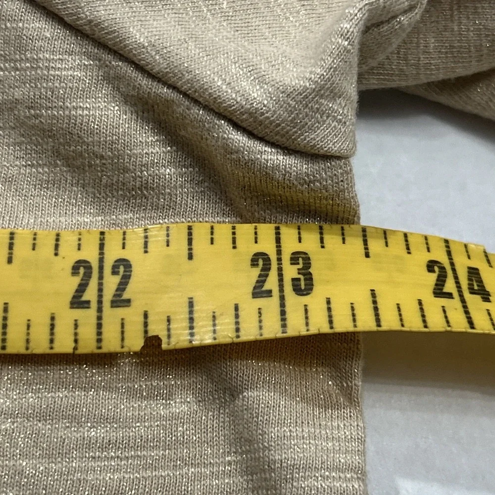Chicos The Ultimate Tee Gold Shimmer Sz XL Petite XLP‎  (3P) EC